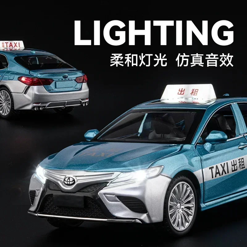 1:24 Camry taxi Hoge Simulatie Diecast Metaallegering Model auto Geluid Licht Trek Collectie Kinderen Speelgoed Geschenken A641