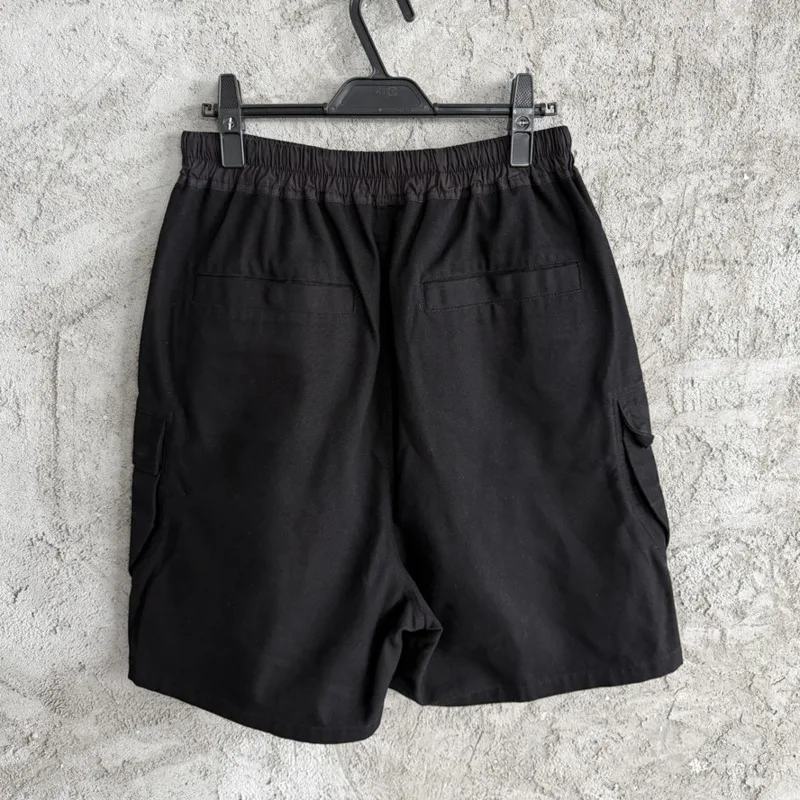 HKSH Summer New Men Dark Tide RO Retro Multi-Pocket Shorts Chic Ins Vibe Cotton Wide-leg Casual Knee-Length Pants Capris HK27110
