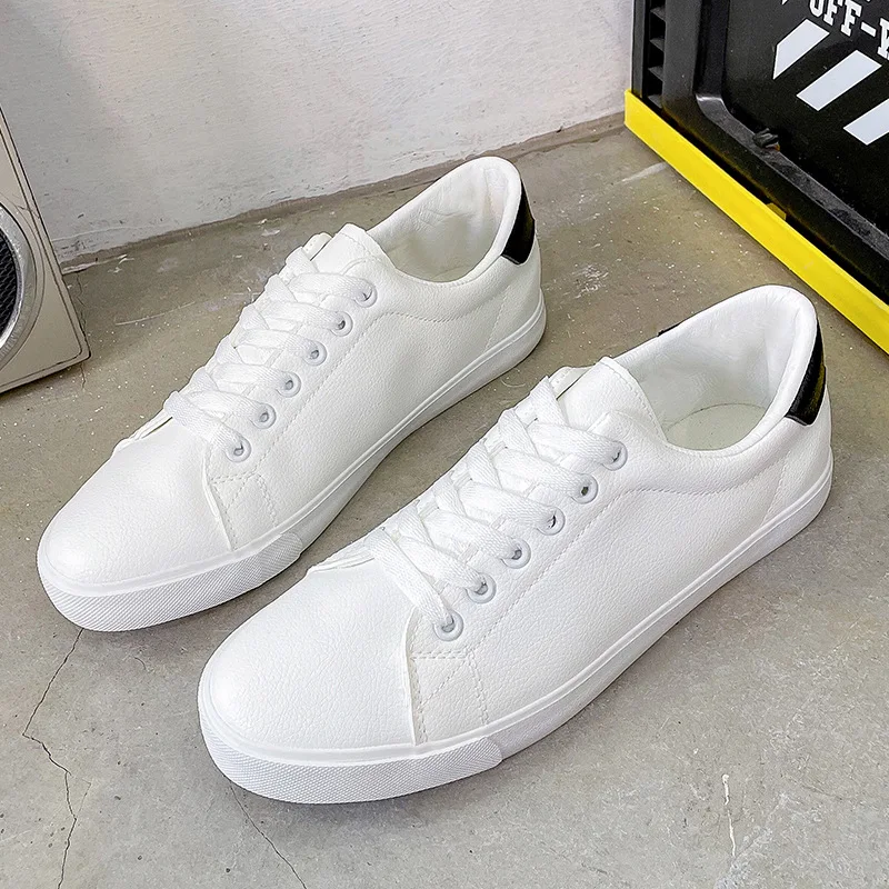 2023 Spring Summer Shoes Men Footwear Cool Young Man Street Black White Shoes Flat Mens Casual Shoes Soft Comfortable KA4239