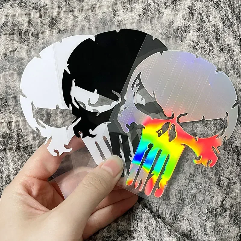 1pc Skull Head Motorcycle Stickers Waterproof Motocross Vinyl Decals Motorbike Fuel Tank Side Fairings Helmet Bicycle Decoration