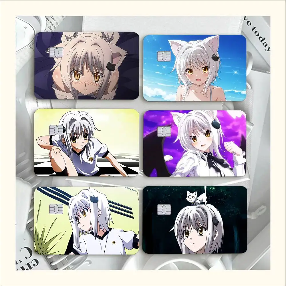 T-Toujou Koneko High School DxD   Waterproof Film Skin Cover Credit Card Stickers Debit Front Bank Bus Pass
