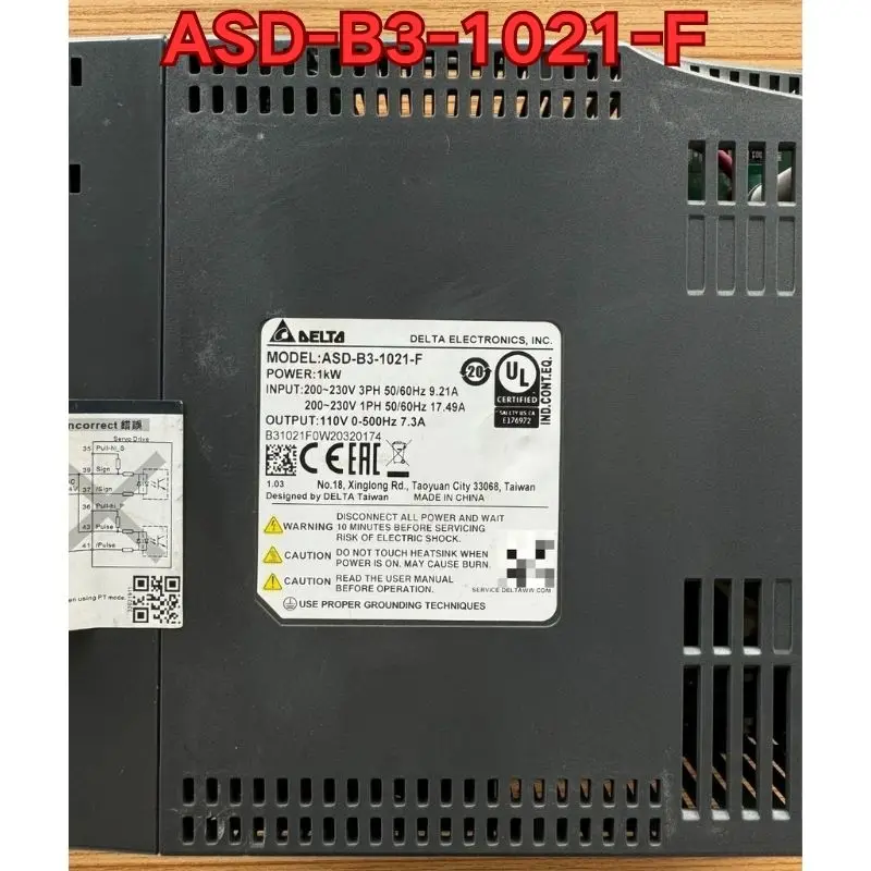 Second-hand ASD-B3-1021-F servo drive function test is normal The latest quotation in November 2025