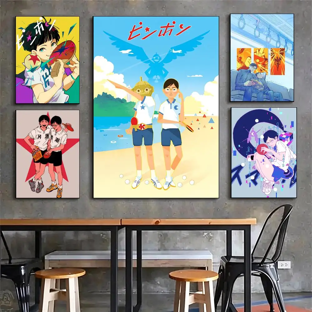 anime Ping Pong The Animation New Arrival Popular Art Print Poster HD Wall Art Sofa Home Decor Gift For Fans