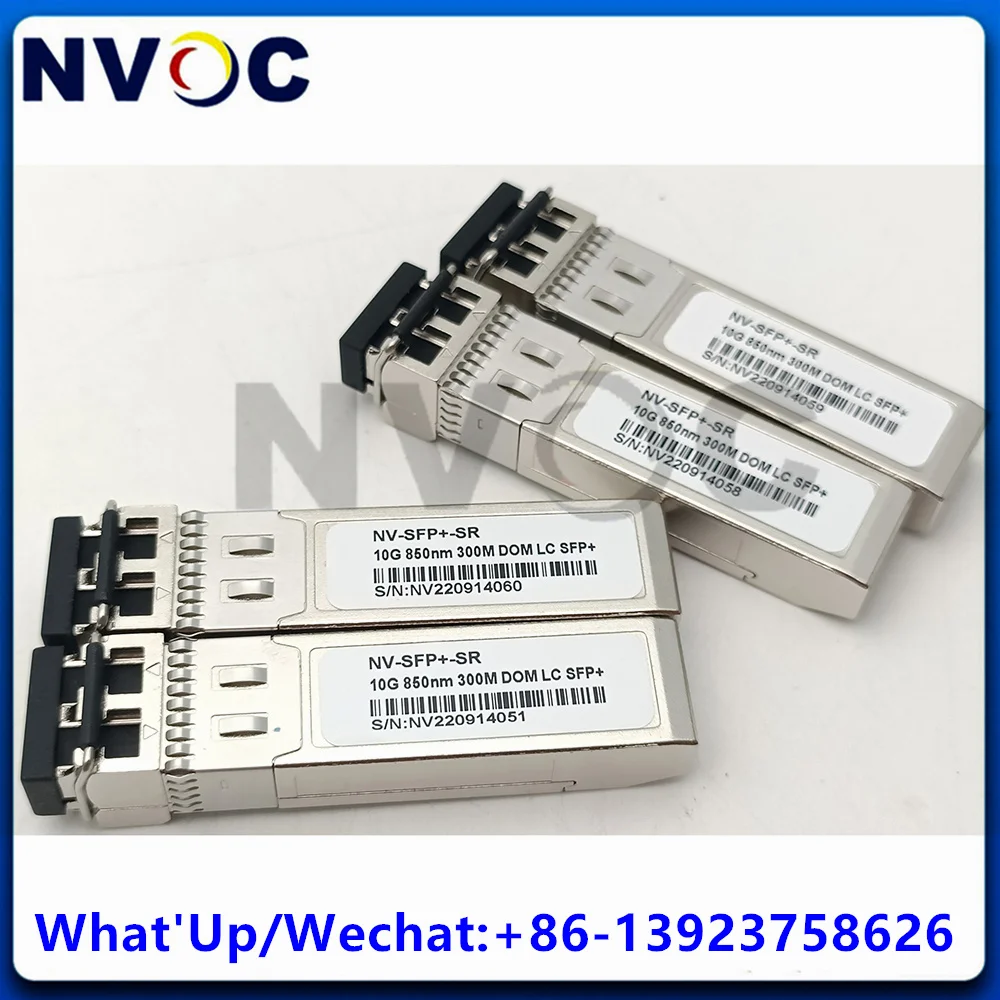 2 قطعة 10 جرام 850nm 300 متر متعدد الوضع MMF دوبلكس المزدوج LC SFP وحدة إرسال واستقبال الألياف متوافقة مع مع معالج نوفا ستار