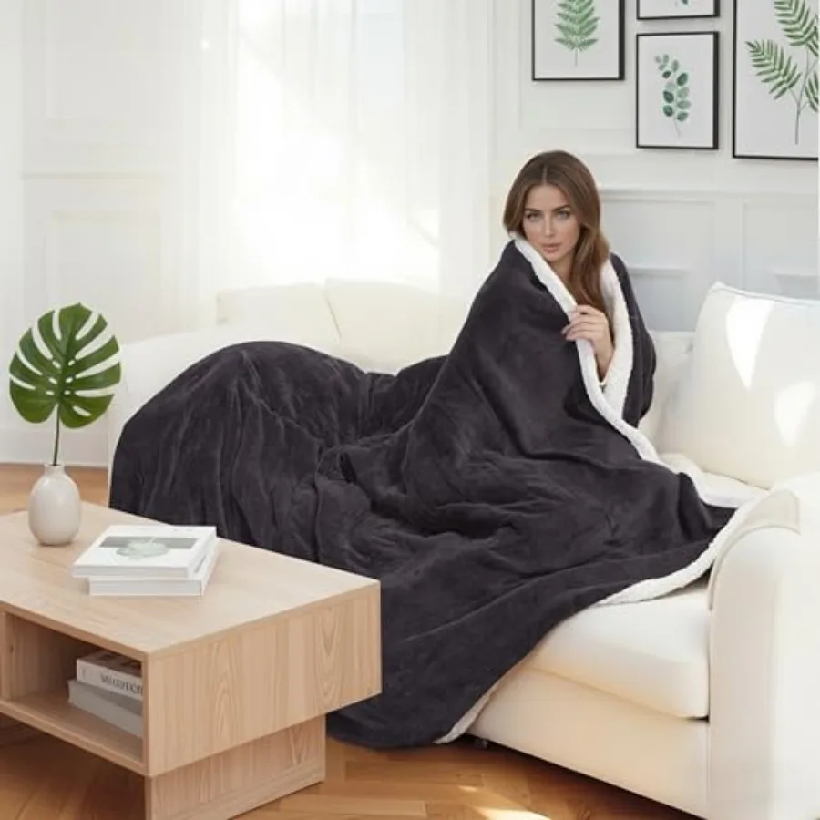 

Electric Heated Blanket Full Size 72x84 Inch - Super Soft Flannel 10 Heat Settings 1-12H Auto Shut Off Machine Washable Easy Co