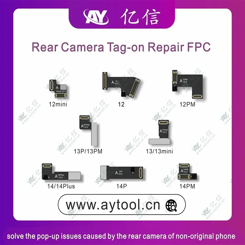 AY A108 Dot Matrix Projector Read Write Face ID Battery Camera Repair Flex Cable No Welding For iPhone X-14 Pro MAX Flex Repair