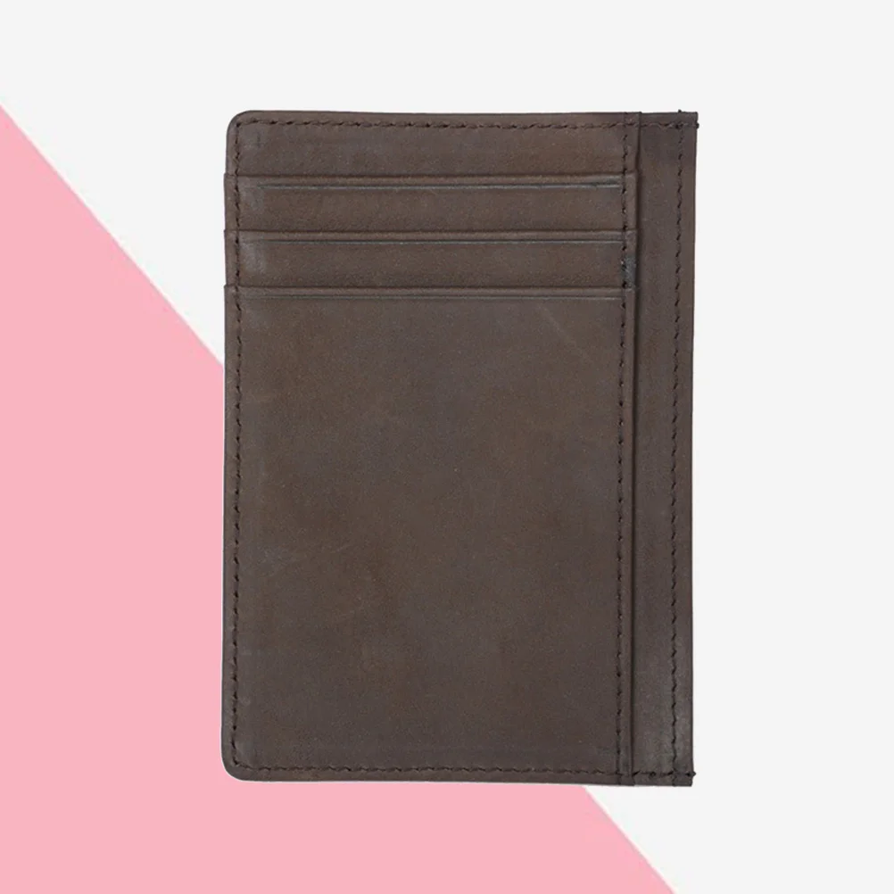 

Card Holder Vintage Men Wallet Compact Long Wallet For Credit Cards Id Badge Hotel Room Cards Male Coin Purse