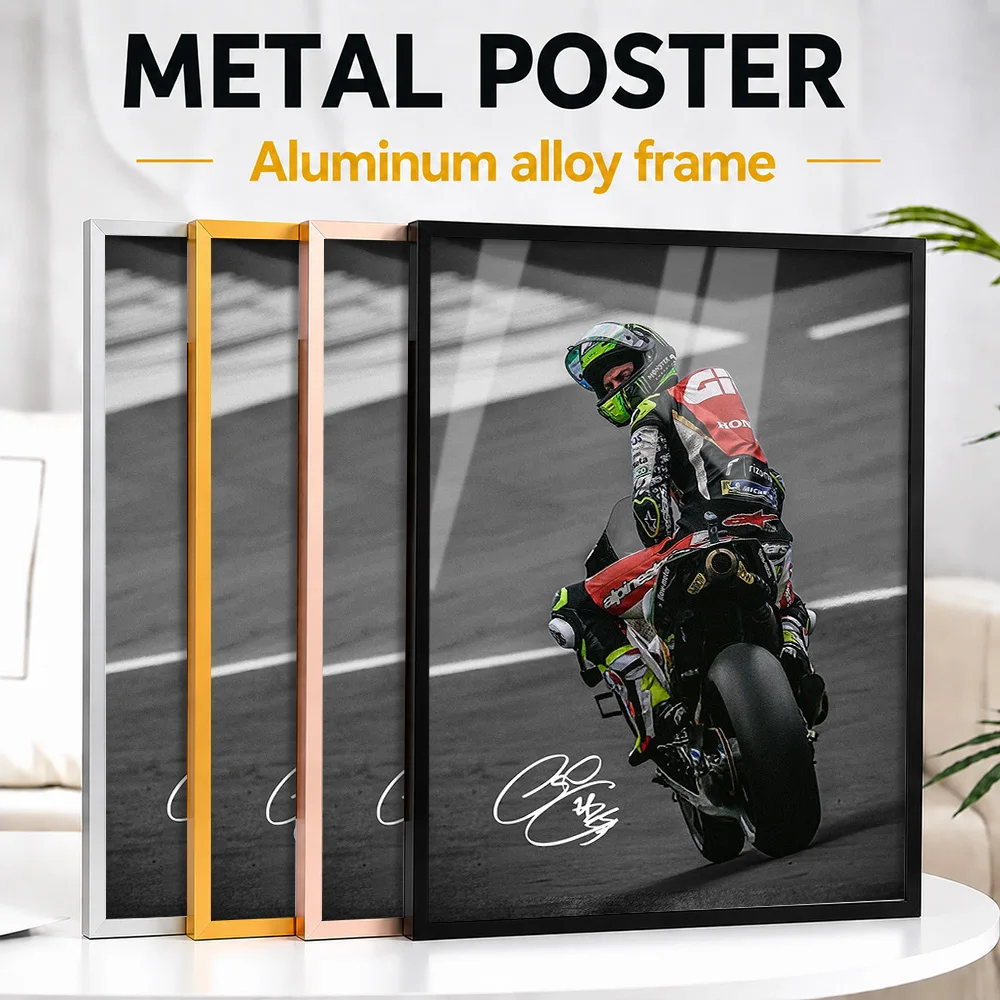 Cal Crutchlow MotoGP Framed Metal Poster Personalized Photo Colorful Pop Style Wall Art For Home Office Premium Collector Gift