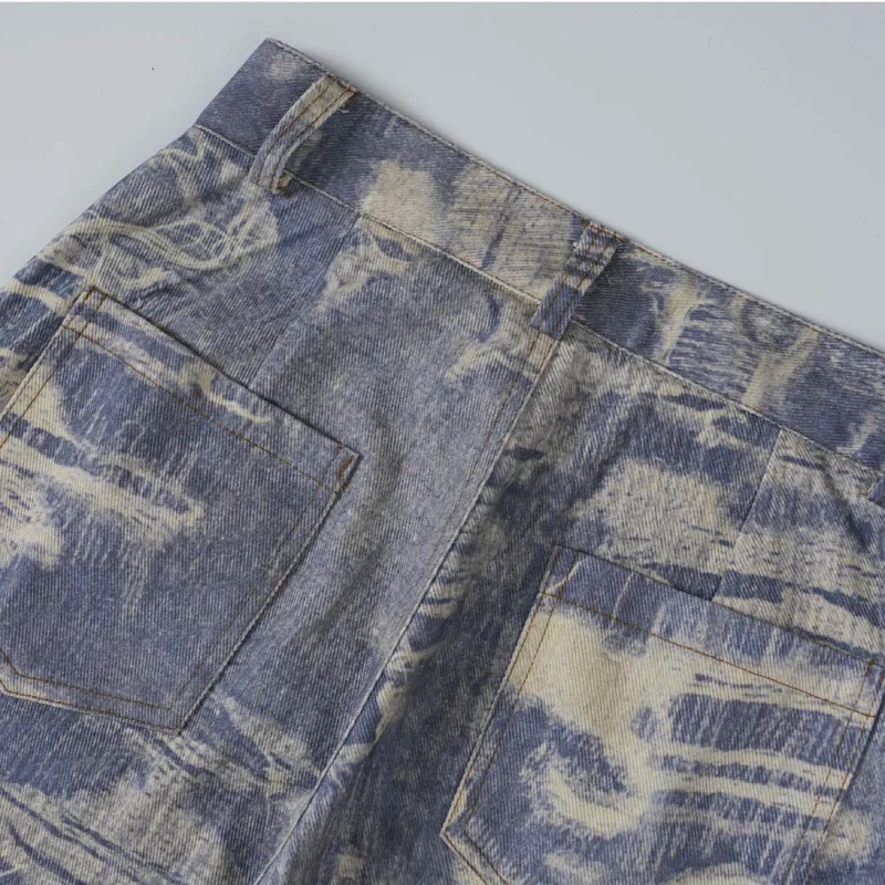 Pantalones vaqueros con múltiples bolsillos para hombre, ropa de calle holgada, informal, Vintage, Y2K