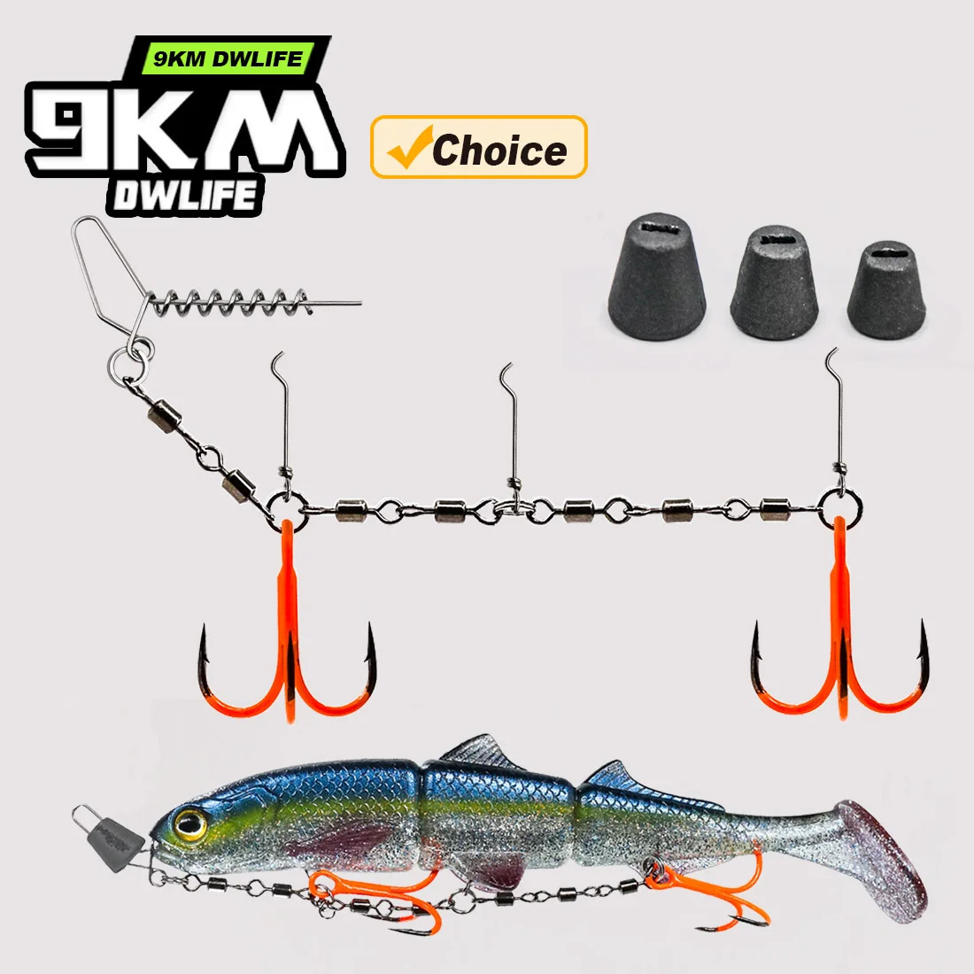 9KM Treble Hook Rig…