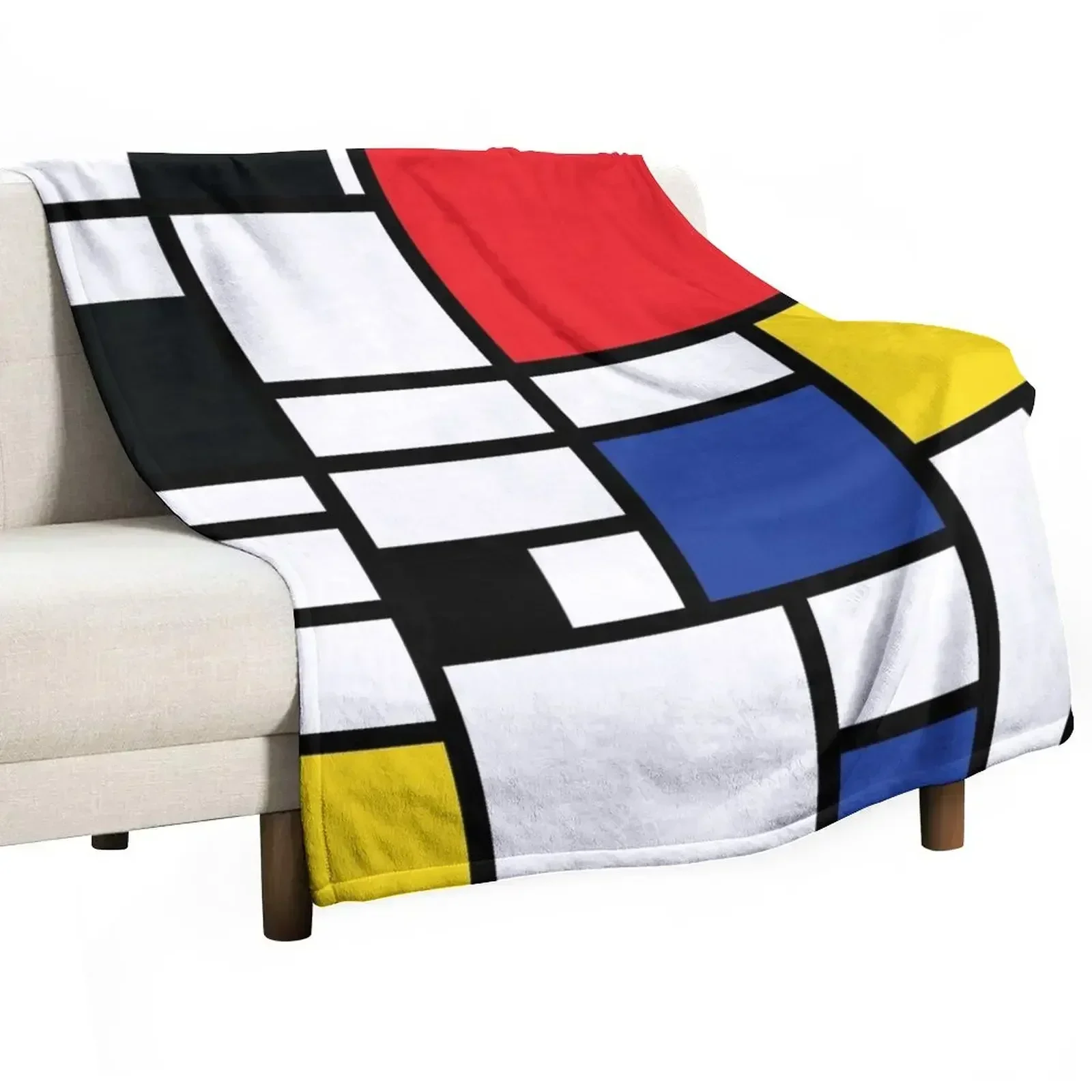 De Stijl #1 Throw Blanket Fashion Sofas Hairys Cute Blankets