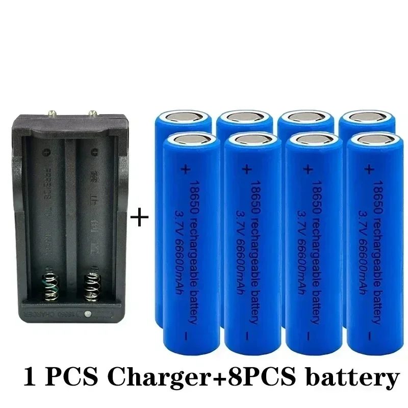 18650 Battery  New Best-selling Lithium-ion 3.7V 66600mah+charger Rechargeable Battery for Screwdriver Batteries