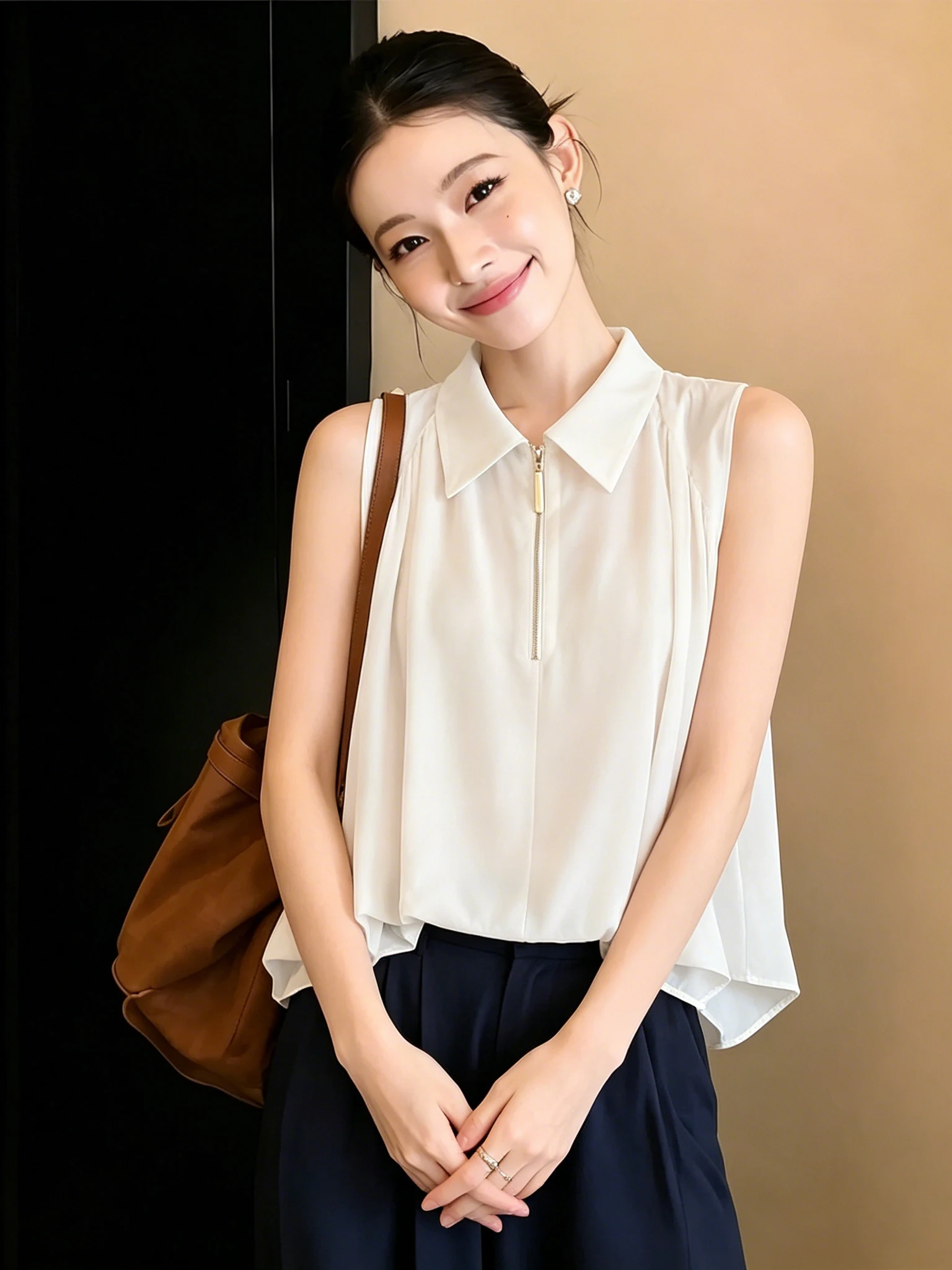 

Style Sleeveless Shirt Women Summer New Design Loose Short Top Sweet Style Japanese Loose Fit Breathable Skin-Friendly