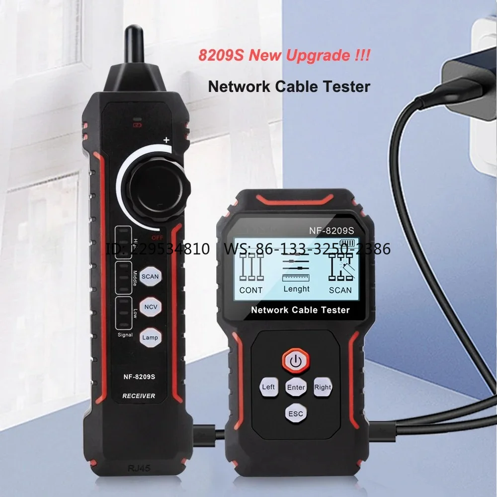 Network Cable Tracker NF-8209S Lan Measure Tester Network Tools  Display