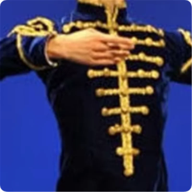 Custom Made Men Velvet Ballet Jacket With Button Decoration/Prince Dance Costumes,Ballet Top For Male Adult Boy Coats