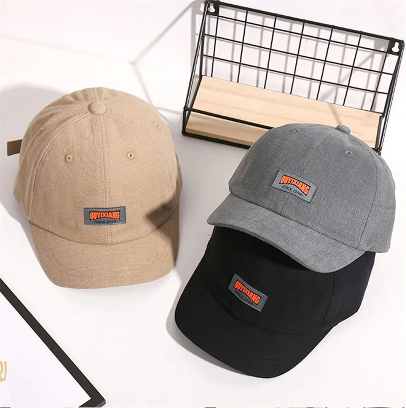 Japanese Style Short Brim Baseball Hat Summer Vintage Peaked Cap Solid Color Outdoor Adjustable Sun Visors Men Hats Trucker Hats