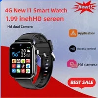New 4G 5G Full Network SIM Card Smartwatch I1 with HD Camera Wifi NFC GPS Rugged Google Play Sport Android Men Women Smartwatch