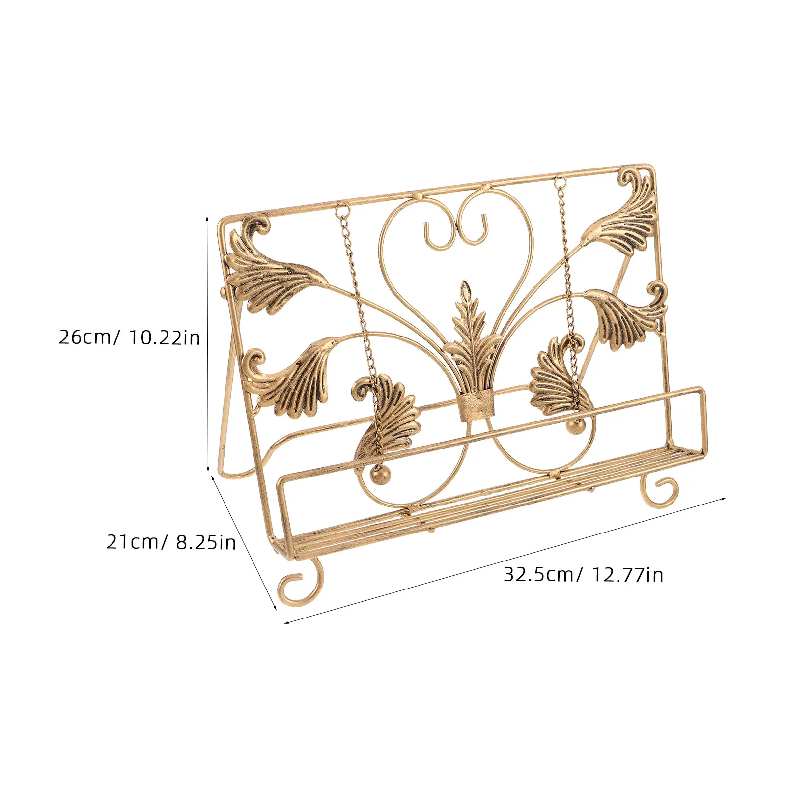 Cookbook Stand Cast Iron Vintage Recipe Book Holder Reading Rack for Kitchen Countertop Cooking Display