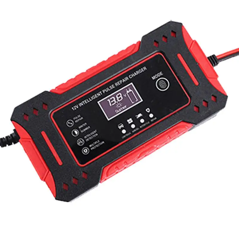 

Motorcycle Car Battery Charger 12V 6A smart pulse charging Fast Power Charging Wet Dry Lead Acid Digital LCD Display Charger