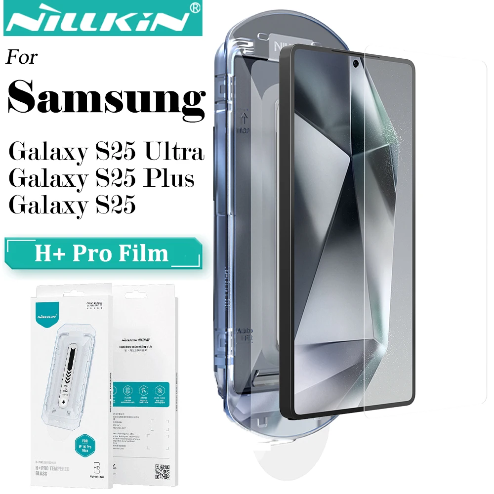 Nillkin for Samsung Galaxy S25 Ultra S25 Plus H+PRO Anti-Explosion Tempered Glass Phone Screen Protector with film sticking tool