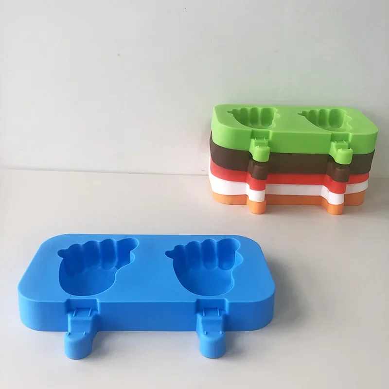 DIY Paw Shape Ice Cream Silicone Mold Handmade Cute Foot-shaped Popsicle Mold Kitchen Utensils