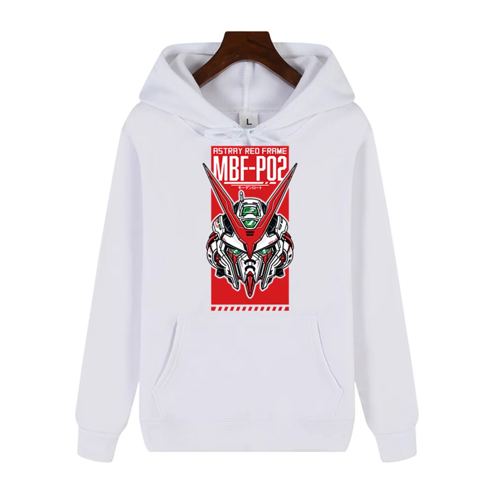 Handsome Gundam Print Autumn and Winter Comfortable Soft Men's High Quality Casual Fashion Warm Street Hooded Sweater