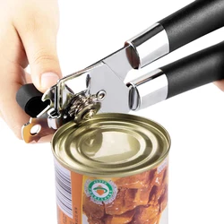 Stainless Steel Can Opener Multifunctional Grip Safe Cut Bottle Openers Side Cut Tins Bottle Cutter for Kitchen Gadgets