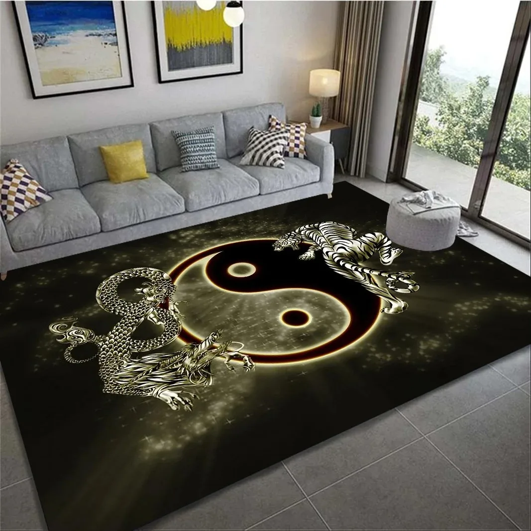 

Red Chinese Dragon Carpet Living Room Large Floor Mat Anti-slip Coffee Tables Sofa Area Decoraion Foot Mats Door Rug for Home