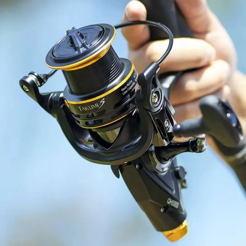 Kołowrotek spinningowy Double Drag QH3000-9000 Kołowrotek do żyłki wędkarskiej Kołowrotek spinningowy Pesca Kołowrotek wędkarski