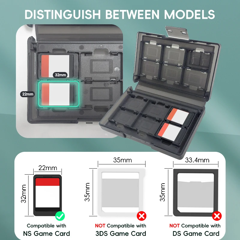 DATA FROG 24 In 1 Portable Game Cards Case Compatible-Switch Game Memory SD Card Holder For Switch Lite Accessories - view 6