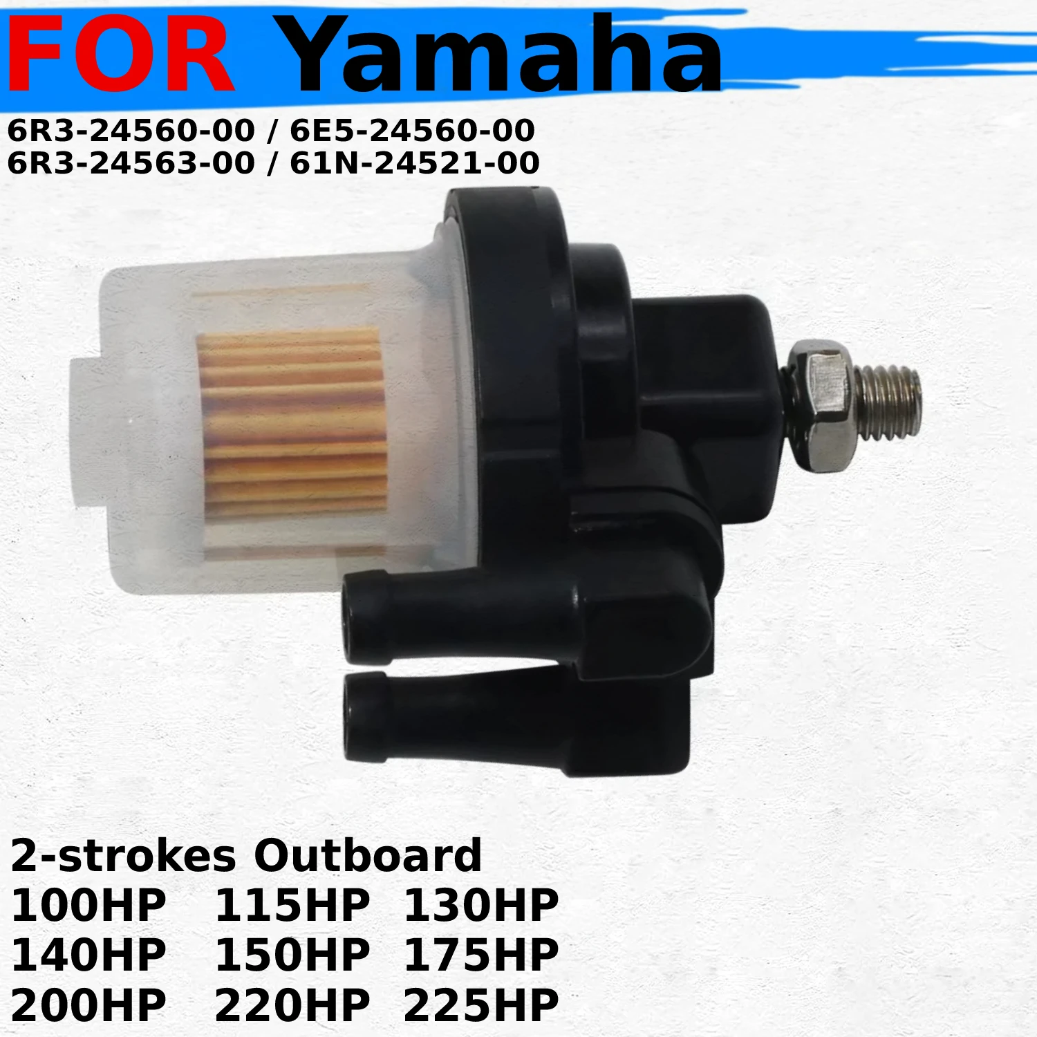 Flter Filter 6E5-24560-00 For Yamaha 2-strokes Outboard 200HP P200 S200 L200  225HP 225 ETOL/XL TL/XLR 6R3-24563-00 61N-24521-00