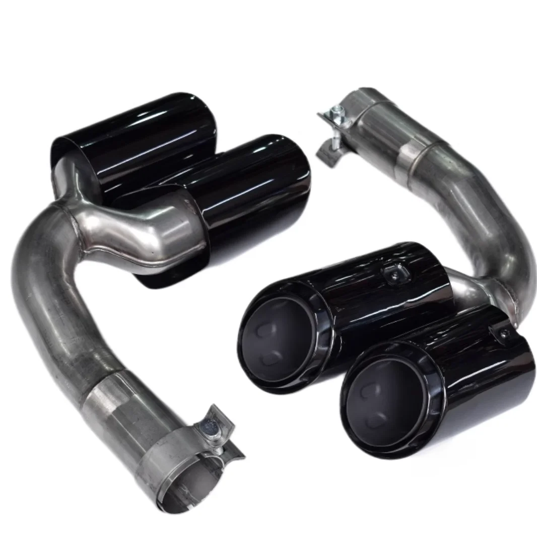 Suitable for 2019 to 2021 Volkswagen Touareg V6V8 W12 modified square mouth four outlet three-layer tailpipe exhaust pipe