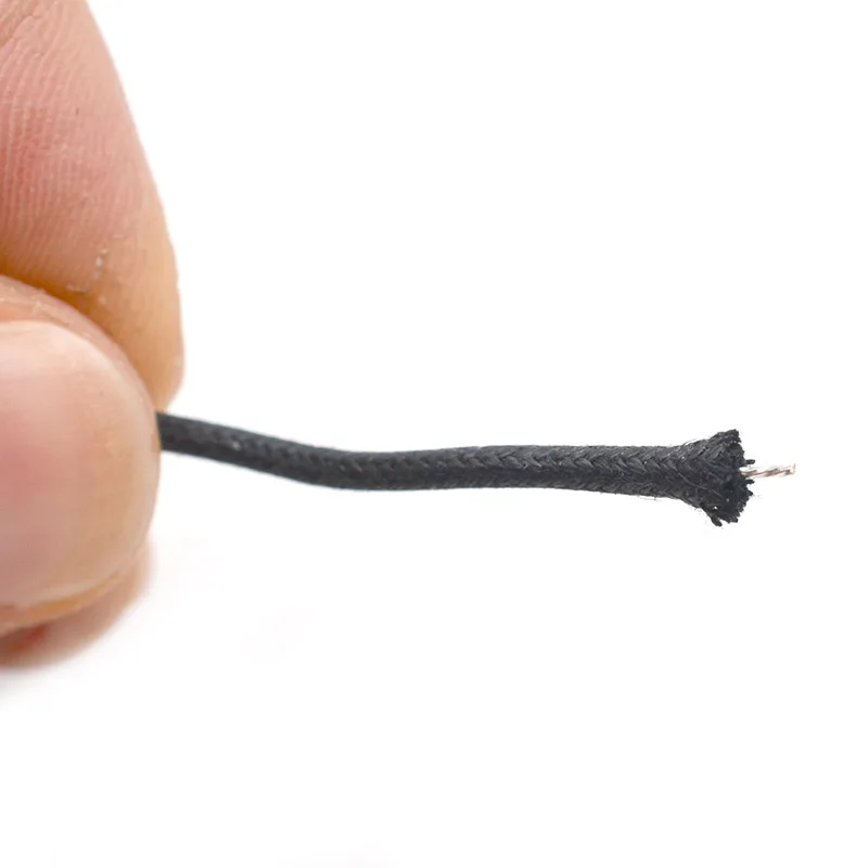 Cloth-covered Waxed Vintage-style Pushback Guitar Wire - 4.5 Meter (Black-1.5 Meter, White-1.5 Meter, Yellow-1.5 Meter)