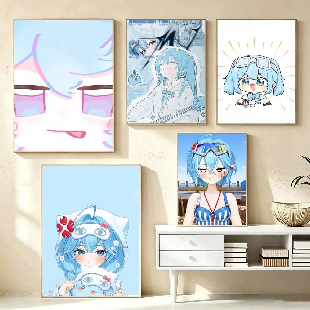 Kawaii Arahashi Tabi-ii  Poster High Quality Dorm Living Room Aesthetic Wall Decoration Painting Stickers Gift