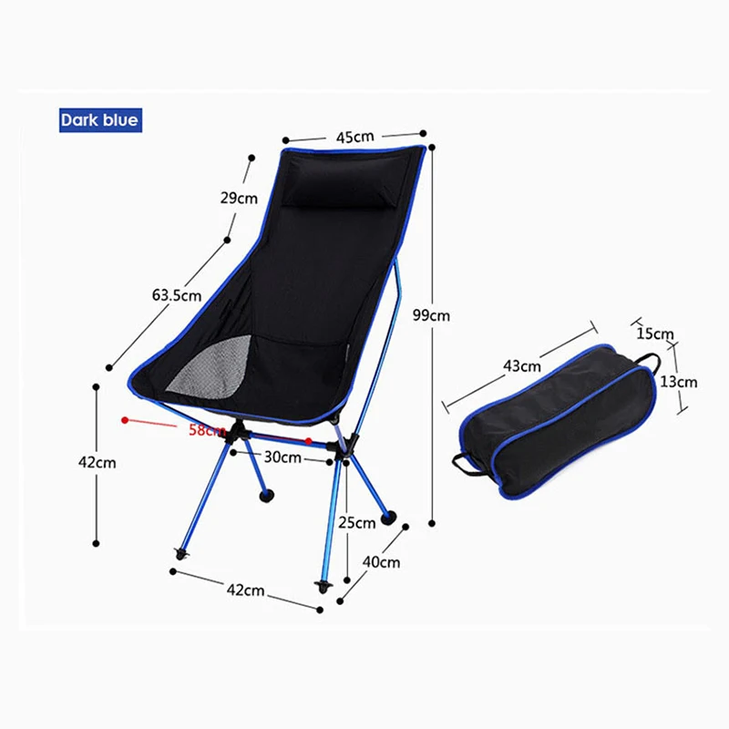 Travel Ultralight Folding Chair Superhard High Load Outdoor Camping Chair Portable Beach Hiking Picnic Seat Fishing Tools Chair