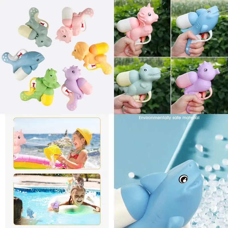 Hot Selling Kids Water Gun Toys Unicorn Dinosaur Beach Water Gun Baby Shower Spray Toys