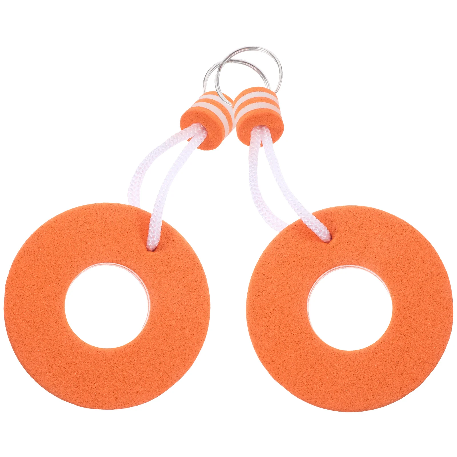 

2pcs Safety Plastic Key Chain Key Rings EVA Foam Lightweight Durable Outdoor Water Sports Swimming Pool Gifts