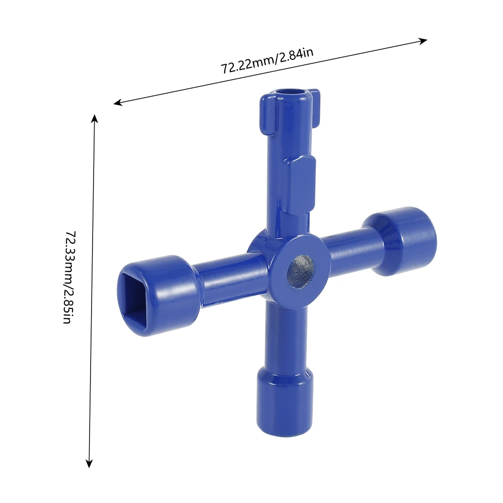 4 In 1 Multifunction Electrician Plumber Utility Cross Switch Wrench Universal Square Triangle Key for Gas Train Bleed Radiator