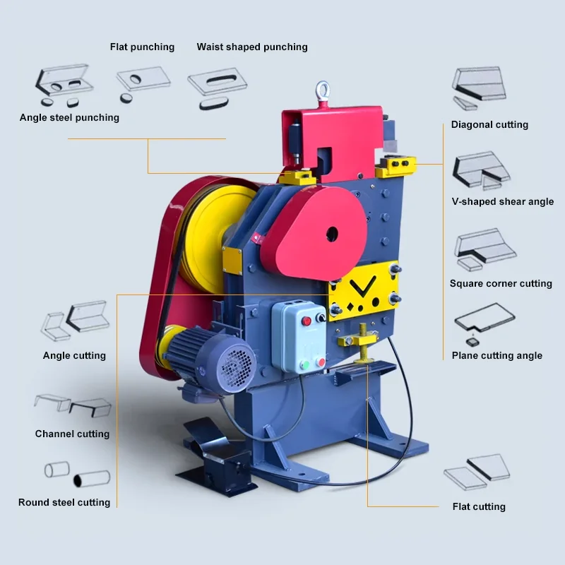 New Metal Steel Combined Punching And Shearing Machine Punching And Cutting Channel Steel Angle Steel Production Cutting Machine