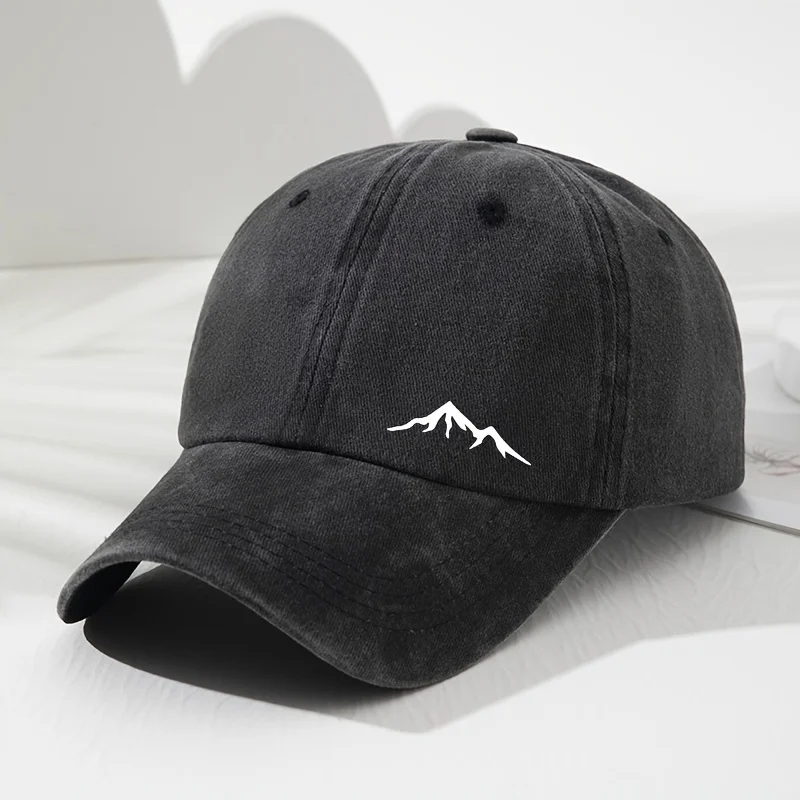

Unisex Side Mountain Print AdjustableSoft Top Baseball Caps, Sun Protection Versatile for Outdoor Sports,Fishing,Camping