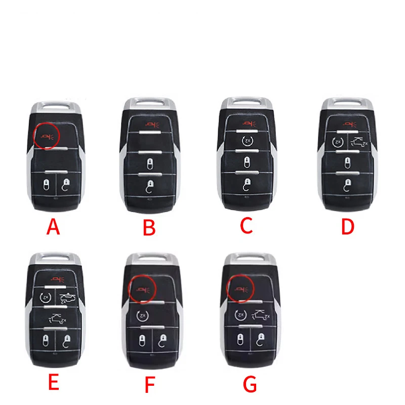 Car Key Case Holder Keychain Shell for Dodge Ram 1500 2500 RAM1500 RAM2500 TRX Cover Remote Keyless Jackage 2019 2020 2021