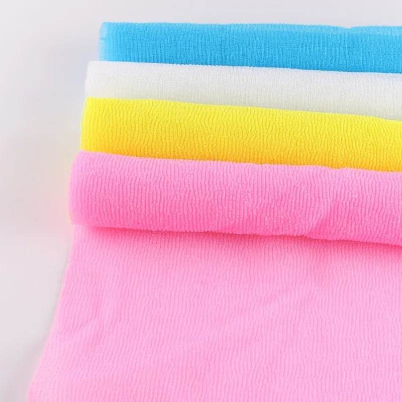 1pcs Beauty Skin Exfoliating Cloth Washcloth Japanese Body Wash Towel Nylon Bath Towel Skin Polishing Towel Color Sent Randomly