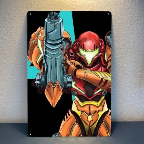 1p,Metroid Samus Video Game Metal Poster Tin Sign 20*30cm