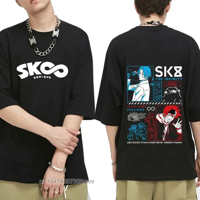 Cool Sk8 The Infinity T-Shirt Women Japanese Anime Tshirts Snow Shadow Reki Joe Cherry Adam Miya Harajuku Unisex Tops