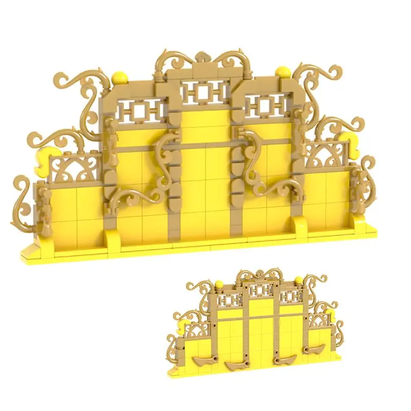 Moc Medieval Ancient China City Palace Figures Emperor King Seat Chair Flower Vase Assemble Small Building Blocks Kids Toys Gift