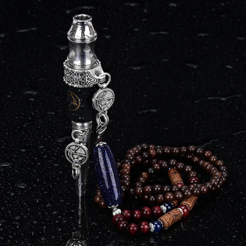 Wolfcoolvape Arabic hookah mouthpiece stone wood bead chain titanium alloy mouthpiece hookah ShiSha original mouthpiece