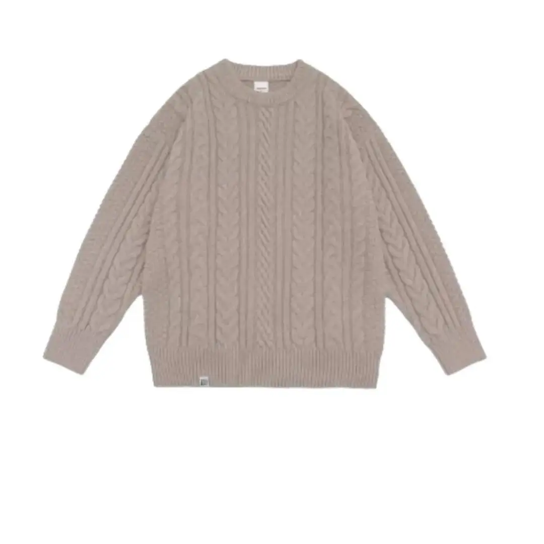 

Unsiex Sweater 2026 Spring Couple Sweater Japanese Retro Jacquard Sweater Solid Color Loose Casual Couple's Base Knitwear