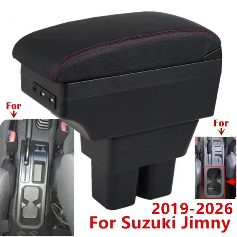 Für Suzuki Jimny Armlehnenbox Für Suzuki Jimny JB74 2019 2020 2021 2022 2023 2024 2025 2026 Auto-Armlehnen-Aufbewahrungsbox Zubehör