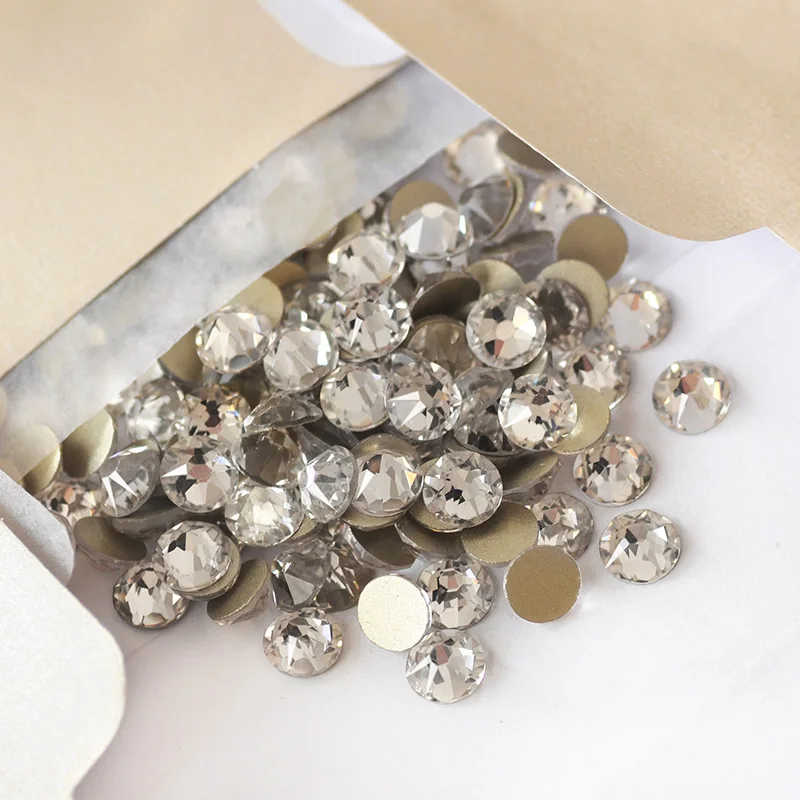 2088 Xirius Clear 8Big 8Small Non Hotfix Flatback Strass Crystal Rhinestone for Garment Clothes Glitter Nail Art Accessories