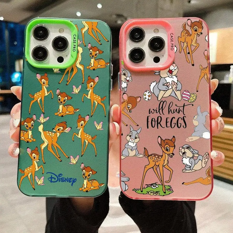 Disney Bambi Phone Case for Apple iPhone 16 11 13 15 12 14 Pro Max 13 12 14 Plus 16 11 15 Pro Coque Cover